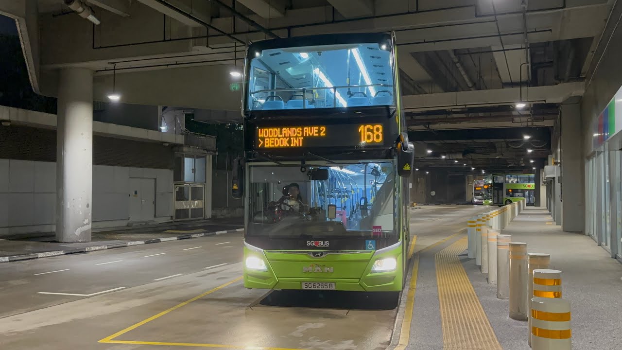 SBS Transit MAN ND323F A95 (Batch 5) SG6265B on Service 168 at Woodlands Int