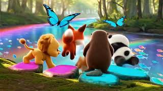 🦁 5 Cute Animal Friends Save the Magical Crystal Forest 🌈✨ | 3D Animated Kids Story