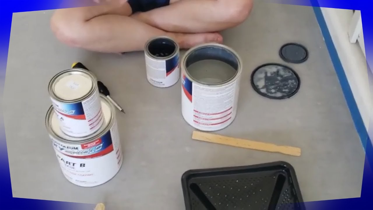 DIY Epoxy Garage Floor / How to do a two Car Garage Epoxy Floor - YouTube