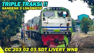 Download Lagu TRIPLE TRAKSI LOKOMOTIF CC 203 02 03 WNB DEMPULAN!! Aktivitas Unik Kereta Api Balai Yasa Yogyakarta MP3