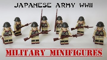 MILITARY MINIFIGURES - WW2 JAPANESE ARMY - Soldiers + Weapons Pack (Unofficial Lego Aliexpress)