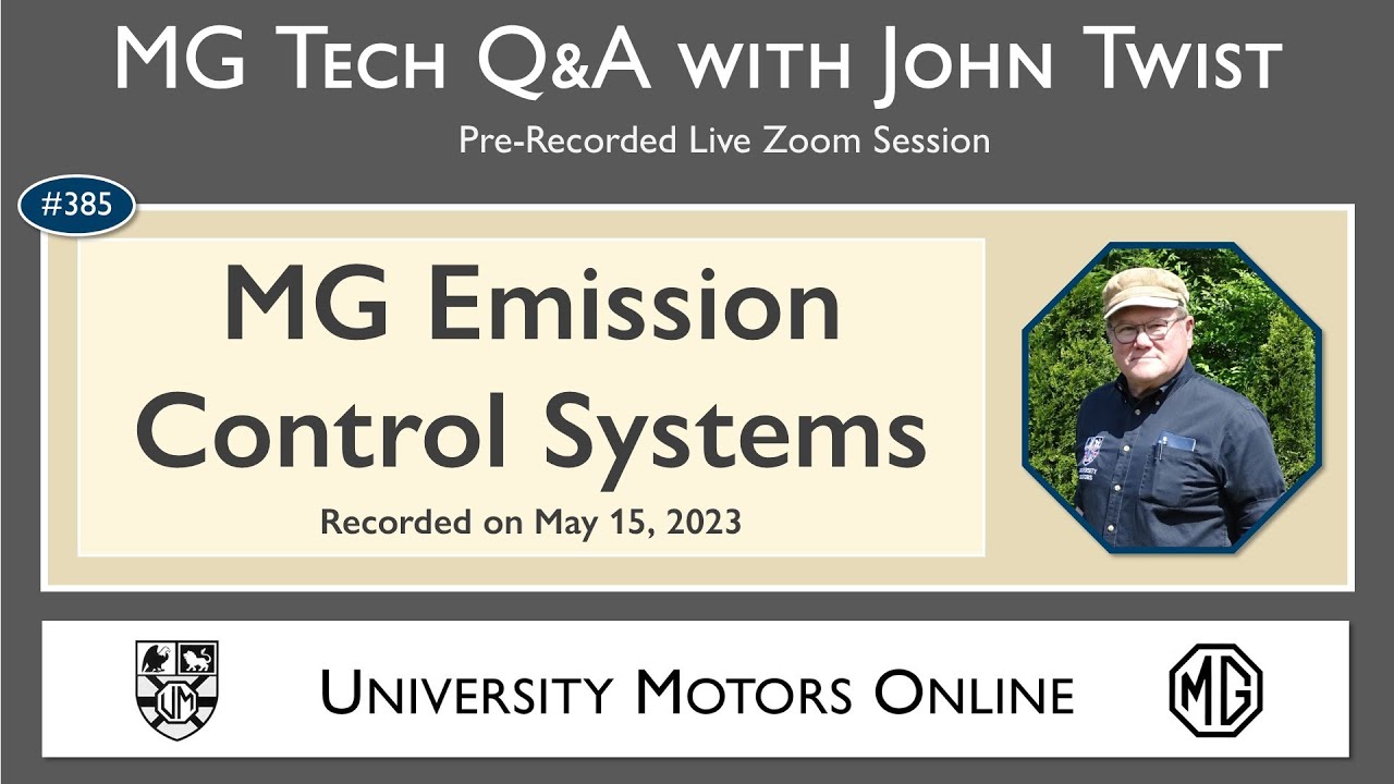 385 MG Tech | Q & A on Emission Control Systems - YouTube