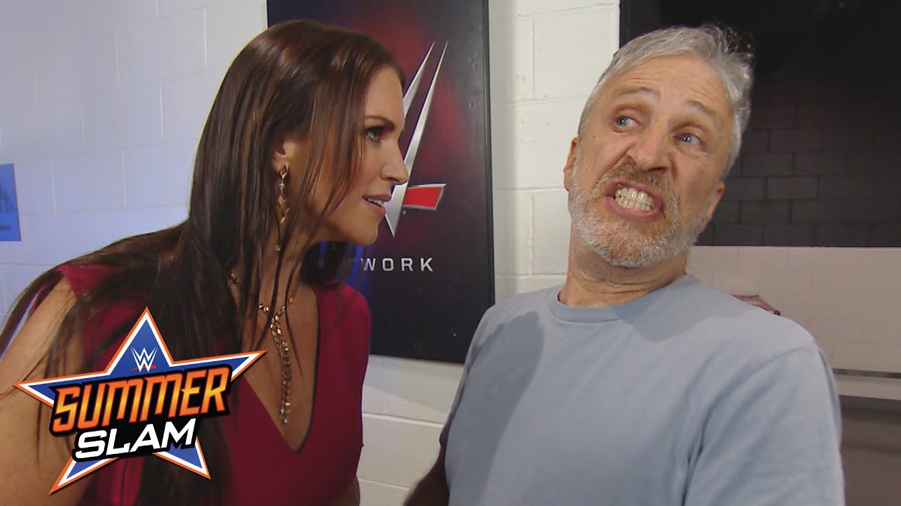 Stephanie Mcmahon Sex Videos - Jon Stewart: WWE SummerSlam appearance captured on video | EW.com