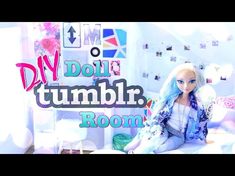 DIY - How to Make: Doll TUMBLR Room - Handmade - Crafts