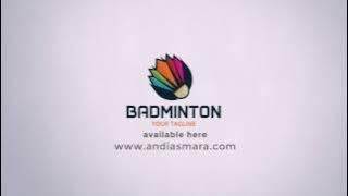 Badminton Logo Template