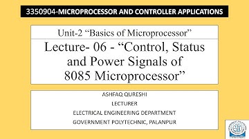 U2- Lecture-6- Control, status and power signals of 8085 Microprocessor