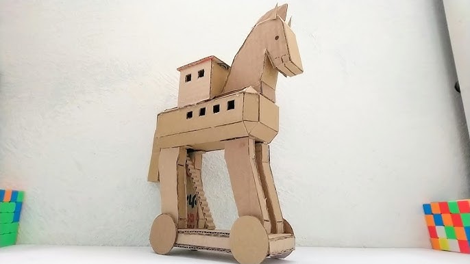 ❤️Como fazer um cavalo de tróia de papel - PAPER CRAFT - prof