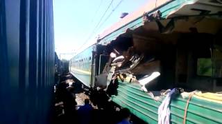 Столкновение двух поездов в Подмосковье