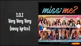 I.O.I - very very very Lyrics (easy lyrics)