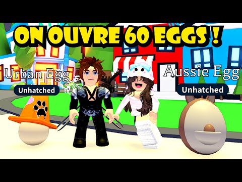 J'OUVRE DES AUSSIES - FOSSILS - OCEANS - URBANS EGGS AVEC SHASHA SUR ROBLOX ADOPT ME !!!???