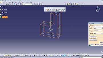Part modelling using Pad command in Catia V5 for Beginners