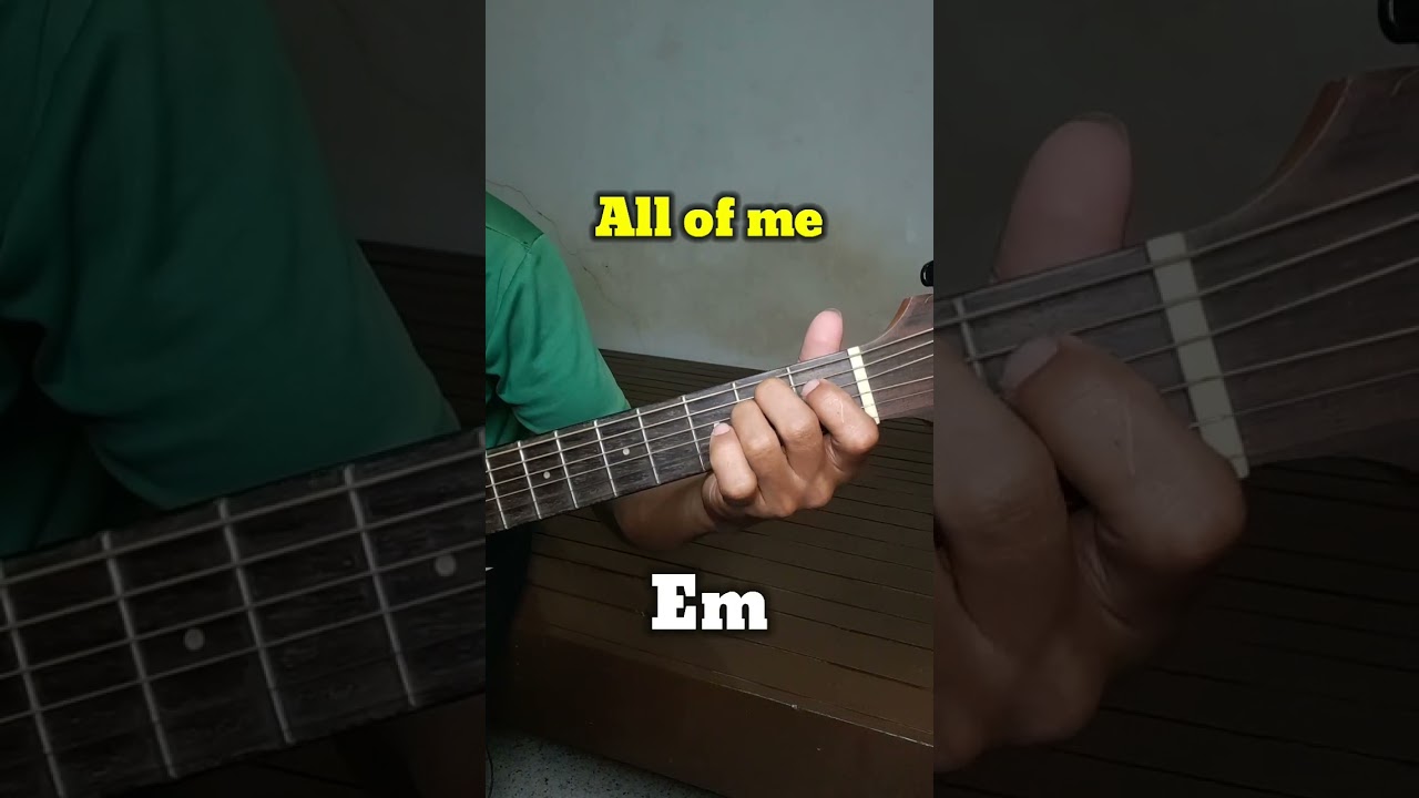 All of me intro chords #shorts #guitar #guitarlessons #guitartutorial
