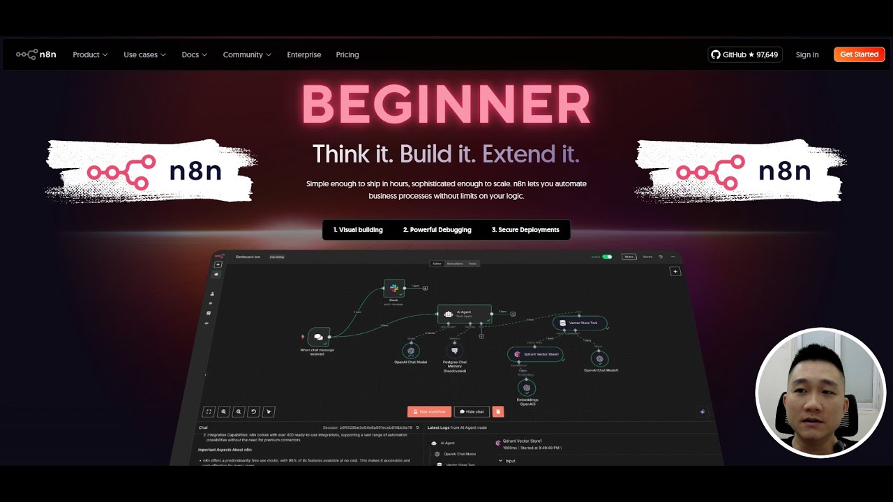 ⁣✅ N8N - Học n8n cơ bản cho người mới bắt đầu (No-code, Low-code)