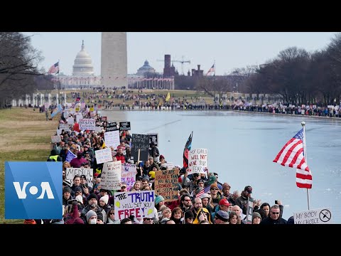 Thousands March in Washington Against Mask, Vaccine Mandates