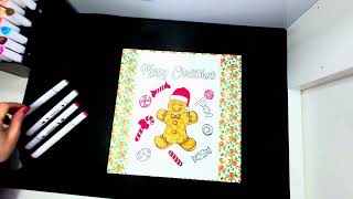 Coloring Gingerbread Man with Relaxing Music For Stress Relief ASMR RAIN 4K R HLG