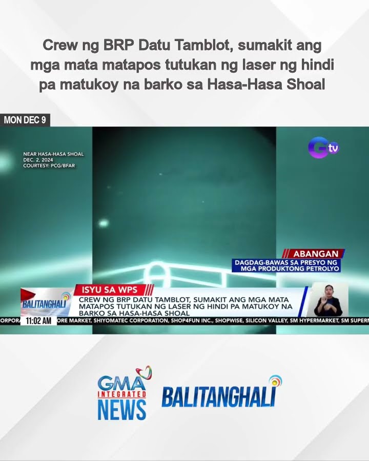 Crew ng BRP Datu Tamblot, sumakit ang mga mata matapos tutukan ng laser... | Balitanghali
