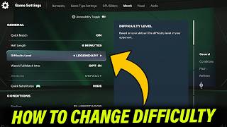 How To Change Difficulty Level on FC 27