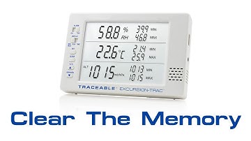Excursion-Trac Datalogging Traceable Barometer - Clearing Memory Instructional Video