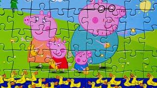 СВИНКА ПЕППА С СЕМЬЕЙ КОРМЯТ УТОЧЕК - СОБИРАЕМ ПАЗЛЫ ВМЕСТЕ PEPPA PIG| Капитошка пазлы