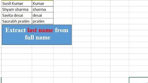 extract last name in Microsoft excel|excel tutoring|full video@Advanced_analyst #exceltips #excel