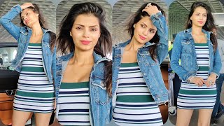 Hottie 🔥😍 Sonali Raut Slays in Airport Look as she spotted at Mumbai Airport 📸✈️🔥