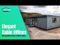 Elegant cabin offices with wonderful views of wales