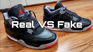 Jordan 4 Bred Reimagined- REAL VS FAKE!!!