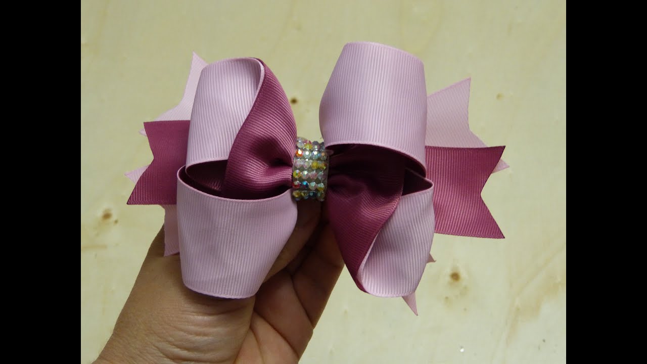 MOÑO/LAZO Diseño Escolar paso a paso,🔴 Moños para el cabello, ribbon ...