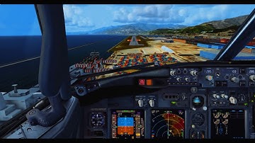 Prepar3D - PMDG 737NGX-Land at Genoa RWY 28 (LIMJ)1080HD