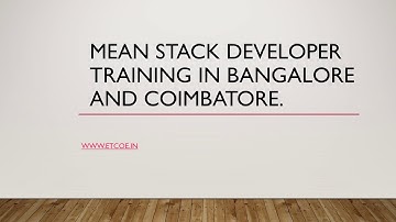 Mean Stack Developer Training in Bangalore and Coimbatore-etcoe.in