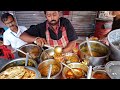 Kolkata office peoples lunch at street food stallfish curry chicken curry mutton curry