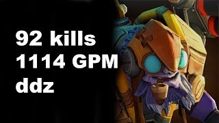 ddz Tinker 92 Kills in Pub Match 1114 GPM Dota 2