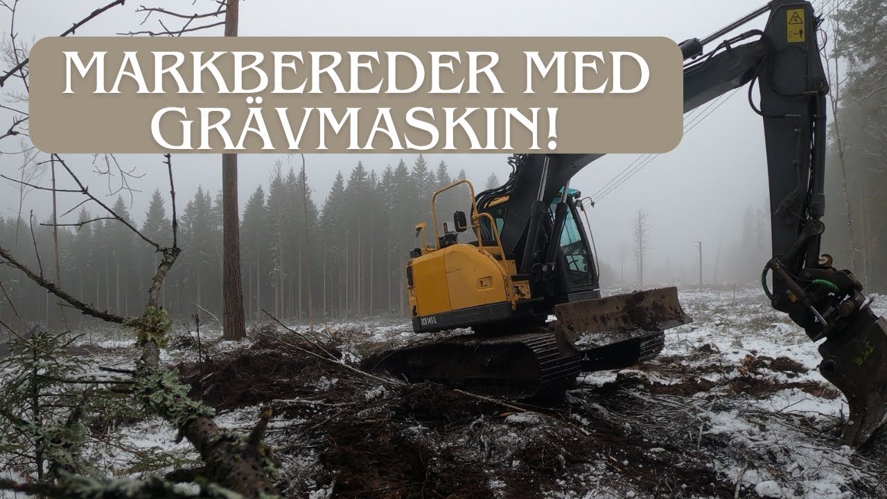 Markberedning Med Grävmaskin - Volvo ECR145