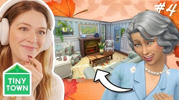 finishing my first TINY HOUSE in the sims 4 | Tiny Town Blue #4