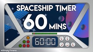 60 min Space ship flying through space countdown timer