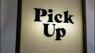 Retro Style Pick Up Your Order Here Lightbox Sign