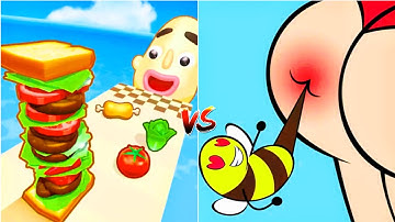 Sandwich Runner vs Help Me Tricky Puzzle - All Level Satisfying Mobile Game