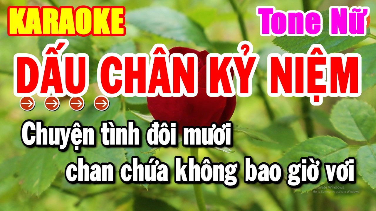 Karaoke Dấu Chân Kỷ Niệm Tone Nữ Nhạc Sống Chuẩn Beat Dễ Hát 2026 | Hải Tiên
