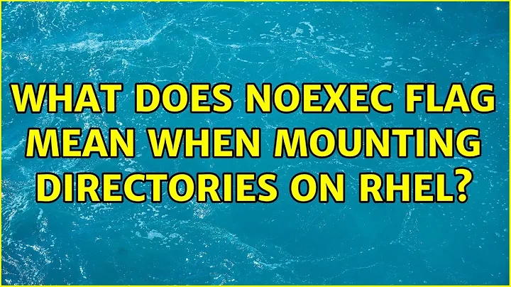 What does NOEXEC flag mean when mounting directories on RHEL?
