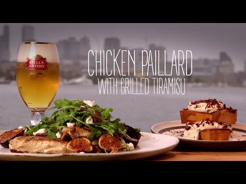 Chicken Paillard with Grilled Tiramisu