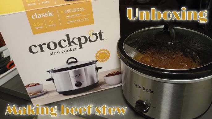 Crock-Pot 4 Quart Manual Slow Cooker, Serves 4+ Dishwasher-safe
