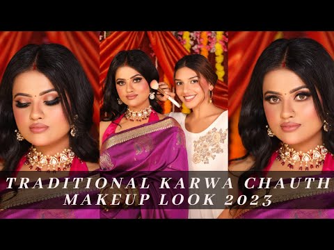 Karwa Chauth Makeup Tutorial | Traditional Karwa Chauth Makeup Look 2023 | Shivangi & Meenakshi Dutt
