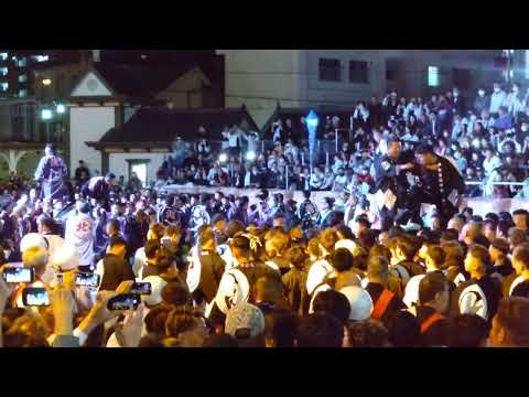 松山秋祭り2023宵宮 道後鉢合わせ喧嘩神輿1