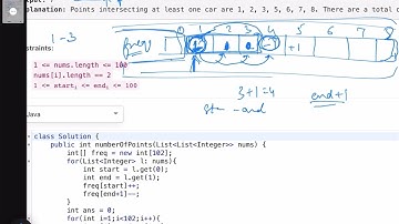 Leetcode Weekly contest 362 - Easy - Points That Intersect With Cars - Optmized