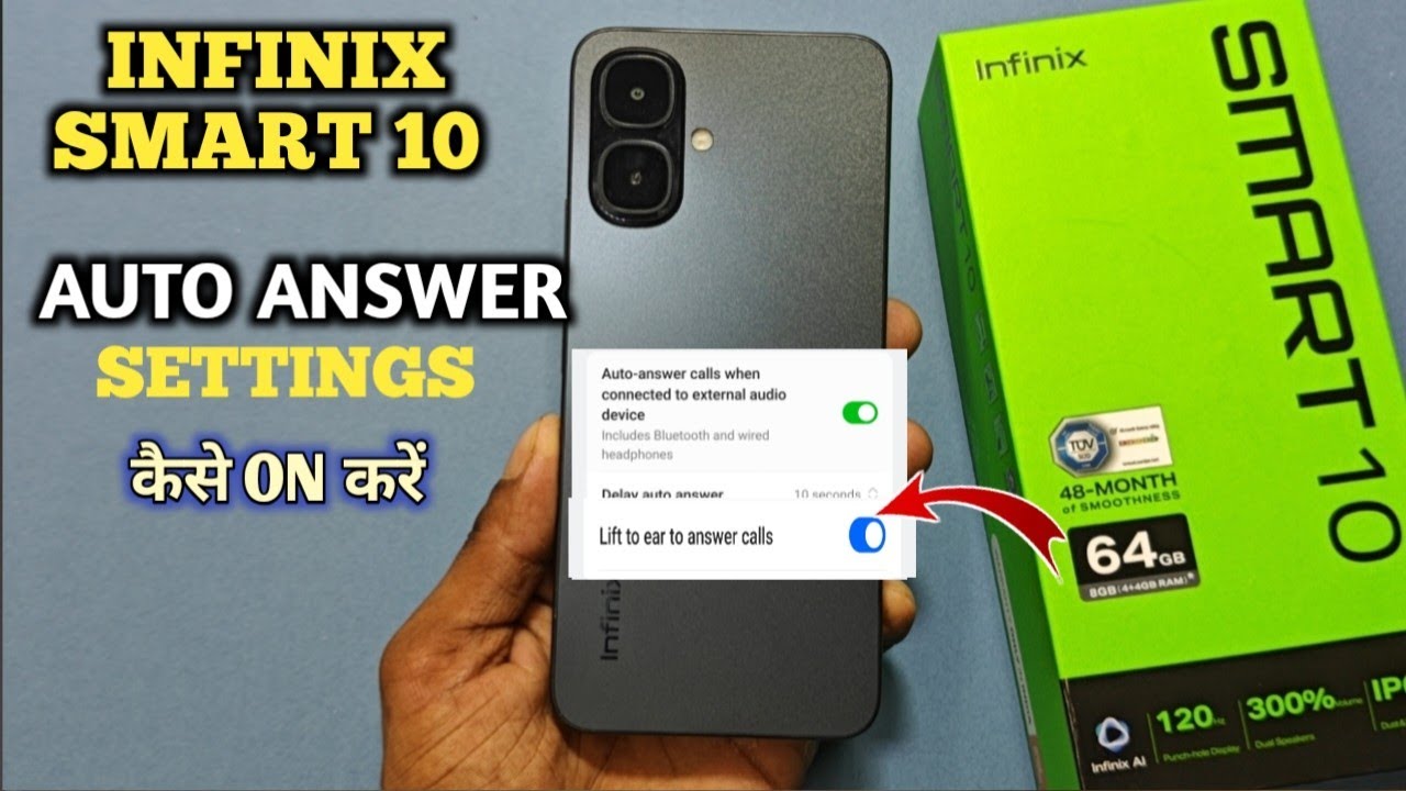 Auto Ear Pickup Calls On Infinix Smart 10 | Automatically Call Receive Infinix Smart 10