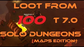 Albion Online - Loot from 100 Tier 7 Solo Dungeon Maps (OVER 2M/HOUR!)