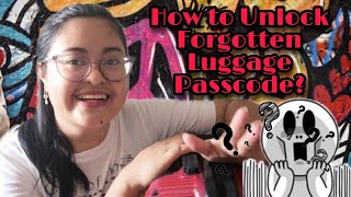Easy Trick on How to Unlock Your Luggage Forgotten Passcode Combination