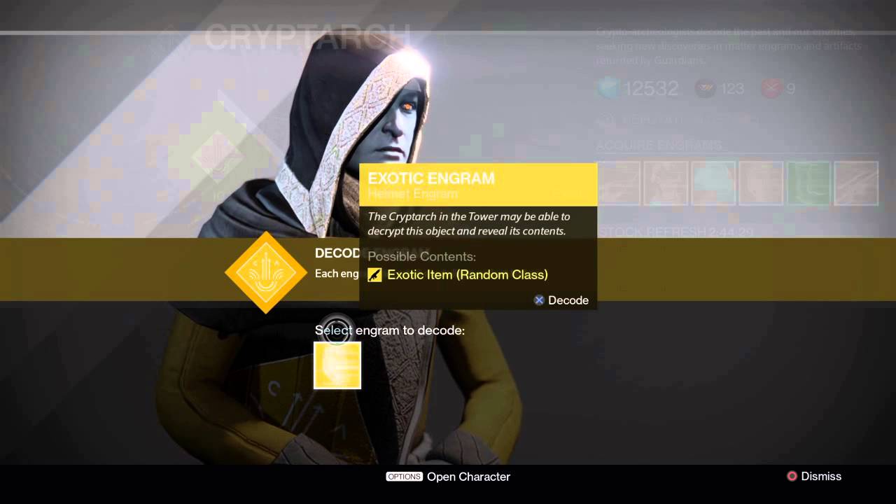 Xur 5 exotic helmet engrams