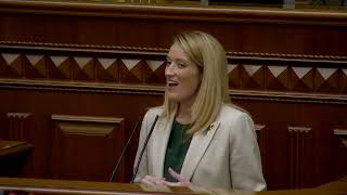 Roberta Metsola backs Ukrainian people in Kyiv and addresses the Ukrainian Parliament Verkhovna Rada