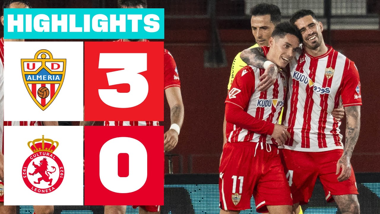 UD ALMERÍA 3 - 0 CULTURAL Y DEPORTIVA LEONESA | RESUMEN LALIGA HYPERMOTION